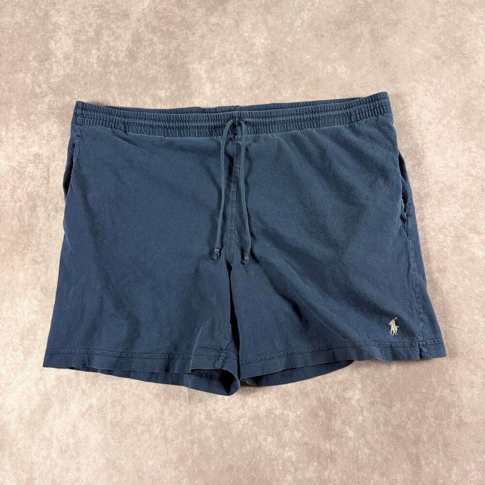 polo ralph lauren navy blue sweat shorts